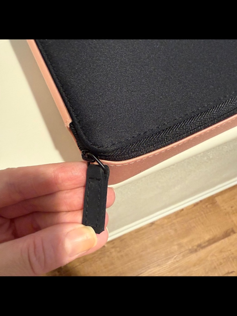 Prada Black and Pink Silky Material Makeup Bag/Box - Picture 3 of 9